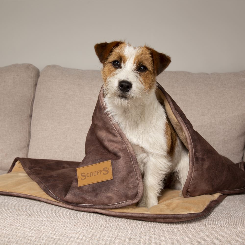 Kensington Blanket Has a Two Tone Brown Colour - Chocolate brown Dog Blanket by Scruffs® 
